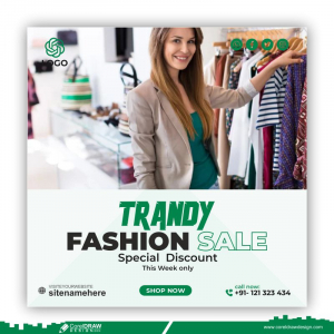 trendy fashion sale clothes banner design