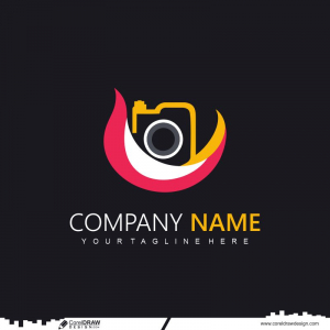 camera logo design cdr template vector