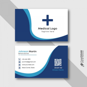 Abstract Medical healthcare business card template design