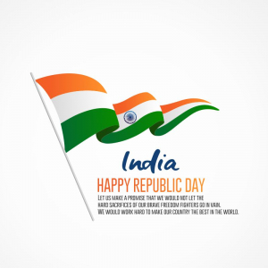 republic day best wishes with flag design vector