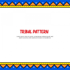 Multicolor tribal colorful border pattern background vector free