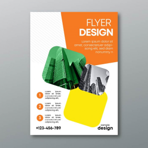 Corporate colors flyer vector free