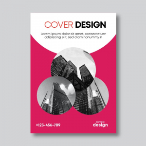 Minimalistic book cover vector design template