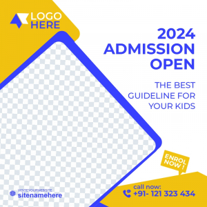 new admission png  for school, college, institute social media banner and poster