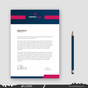 simple letterhead design presentation business CDR