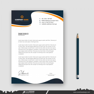  curve shape letterhead design presentation business CDR