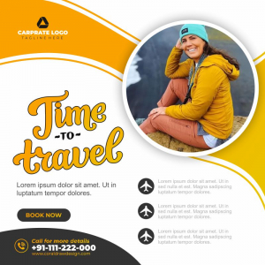 travel banner template design download