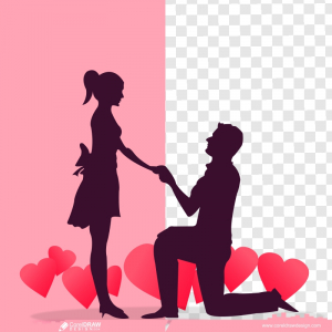valentines day proposal png image, happy valentines day couple png vector image