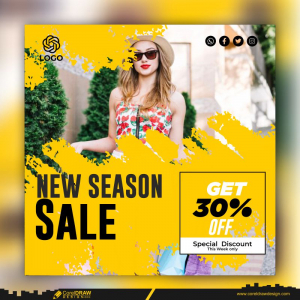 new season fashion sale clothes banner design
