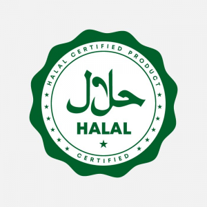 Halal logo badge  sign design stock illustration vector