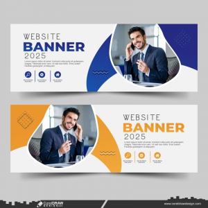 banner design business website cdr vector