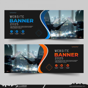 business website banner design cdr vector