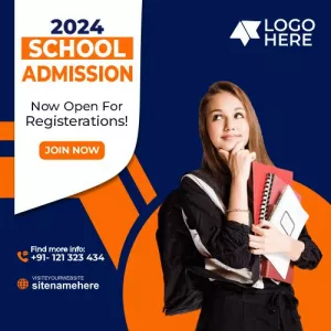 Admission open school,college,institute and social media post banner image