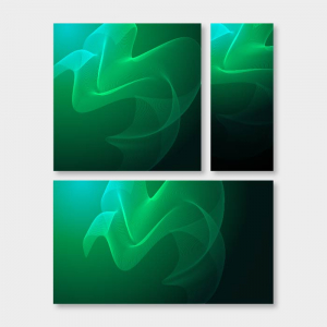 Abstract green gradient spiral background vector