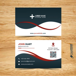 Professional gradient doctor visiting card vector free