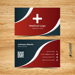 Corporate doctor mbbs business card vector