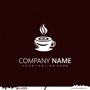 creative coffee logo design template cdr download