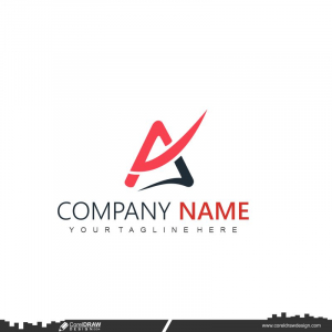 Letter A creative logo design template cdr