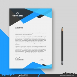premium business letterhead design CDR free
