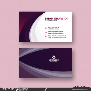 dark color business card design cdr