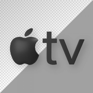 Abstract 3d apple tv icon social media png