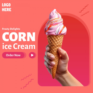 Ice Cream Shop Promotional Banner Template Design For Free