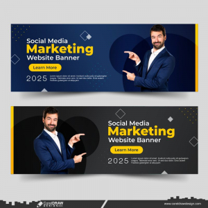 Social Marketing Website Banner Design template