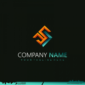 creative gradient logo design template cdr download