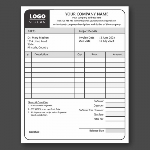 Abstract Corporate Invoice Template Design Template Vector