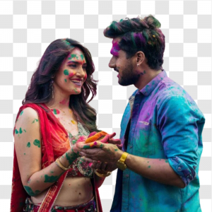Holi Playing Lover HD Png Download For Free