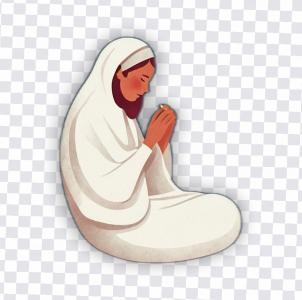PNG Islamic muslim women making a dua PNG image download for free