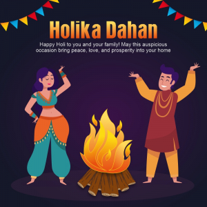 Holika Dahan 2024 Wishes illusrtration Design Template Download For Free With Free Cdr File