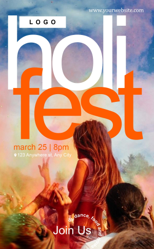 Happy Holi festival poster design download for free
