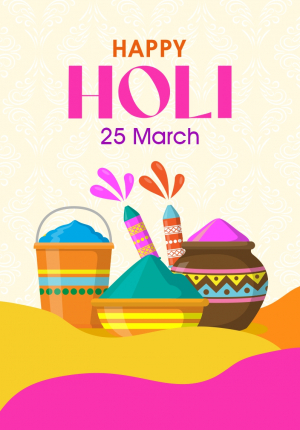 Happy Holi Instagram Whatsapp Template Vector With Free Cdr File Download For Free