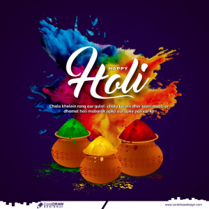 Happy Holi Banner Background design vector