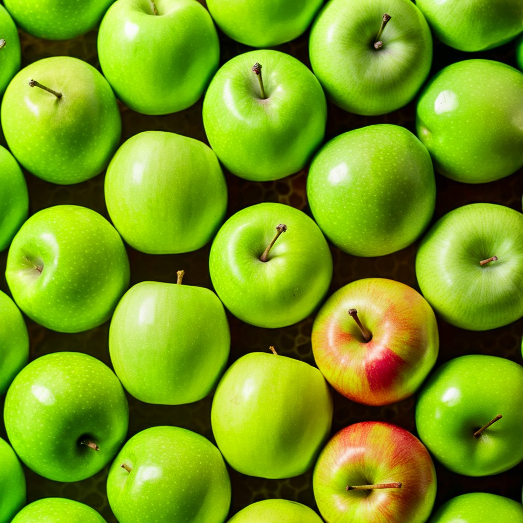 Closeup of green apples pattern images