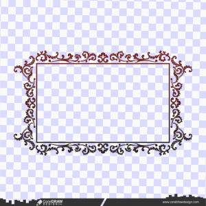Ornate floral Frame Design Png Vector Cdr