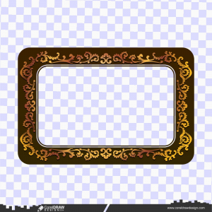 Ornate Gold Frame Design Png Vector Cdr