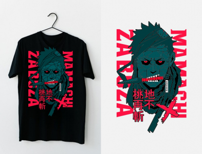 Momochi Zabuza Anime Cartton T-shirt Print Design With Ai and Cdr File DOwnload For Free