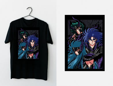 Anime T-shirt Design Ai File and Cdr DOwnload For Free