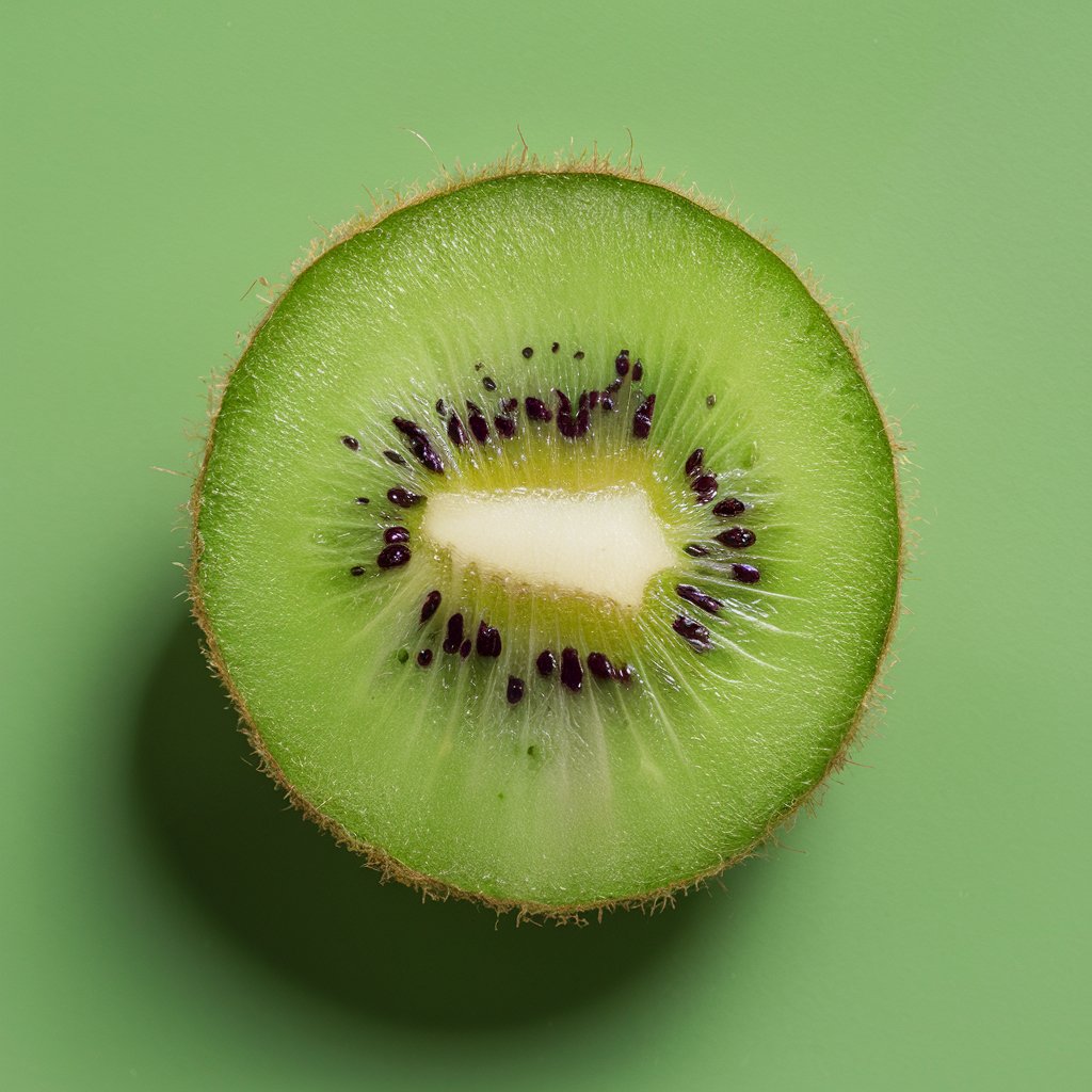 Closeup of kiwi fruit in product professional photography