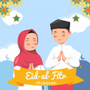 Eid mubarak happy family vector image design new