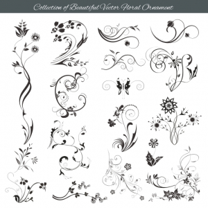 Collection of beautiful vector floral ornament design, Free CDR file on CorelDrawDesign, part 2