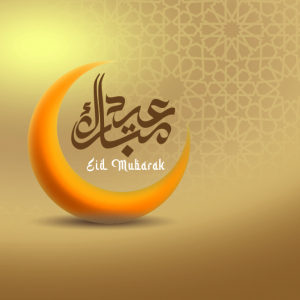 Eid Mubarak banner, elegant and royal eid banner with moon and text, free image and CDR download from CorelDrawDesign
