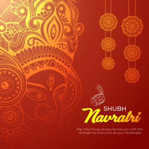 Beautiful Navratri durga mata hanging mandala wishes card  vector coreldraw cdr