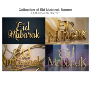 Collection of Eid Mubarak Banner, Eid Mubarak Golden Typography image and wallpaper