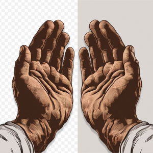 Vector illustration of 2 hands, raising for Dua and Namaz, Free PNG image on CorelDraw Design