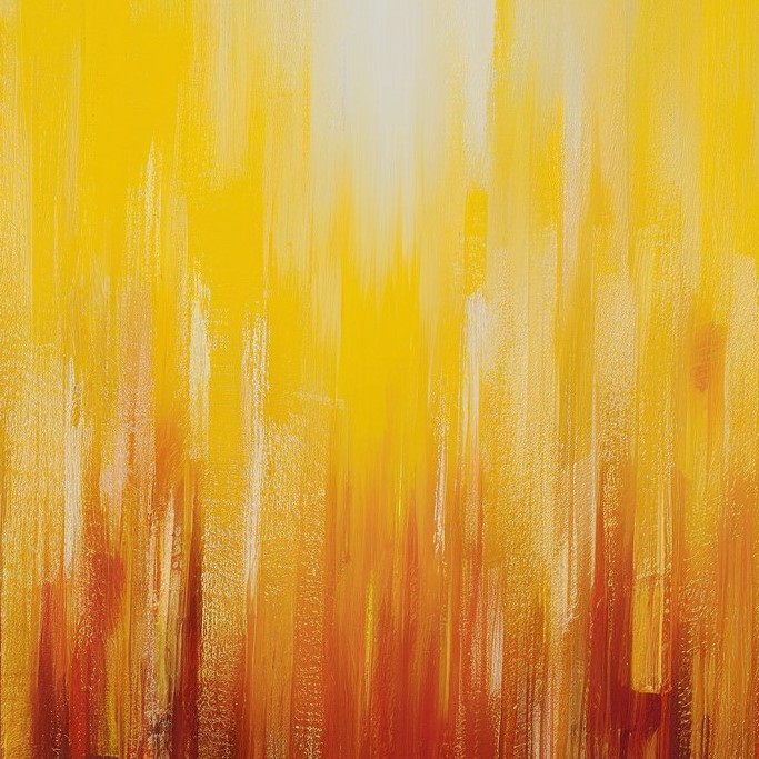 Stunning oil painting in vibrant  yellow background wallpaper