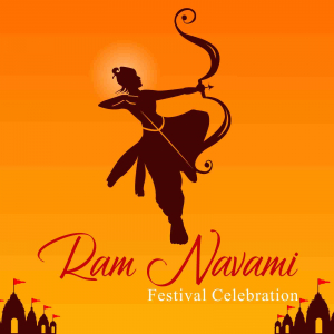 shree ram navami celebration, ram ji vector image
