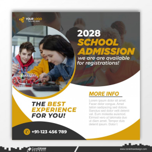 school admission 2024 banner template